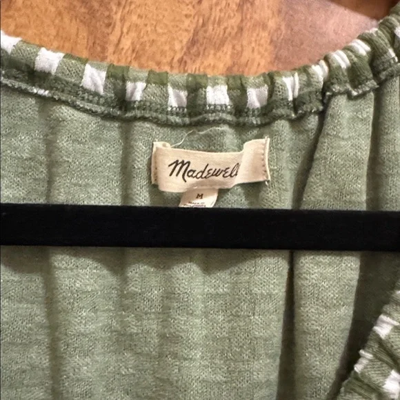 Madewell Green and White Gingham Mini Dress - Picture 2 of 5